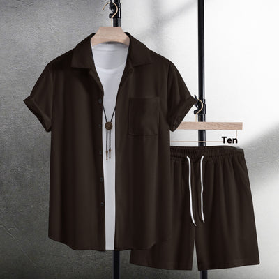 Conjunto de Verano para Hombre: Camisa Casual de Manga Corta y Pantalones de Playa - Image 9