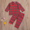 Traje Infantil Estilo Occidental a Cuadros Rojo