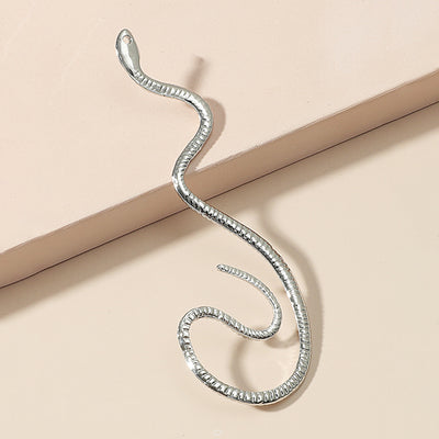 Arete Ear Cuff de Serpiente Vintage con Zirconia - Sin Perforación - Image 6