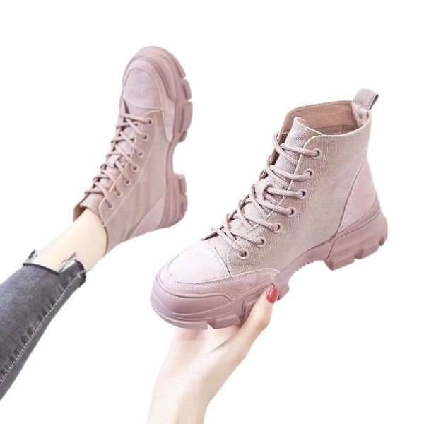 Botas Canvas Altas Versátiles para Estudiantes - Estilo Desértico