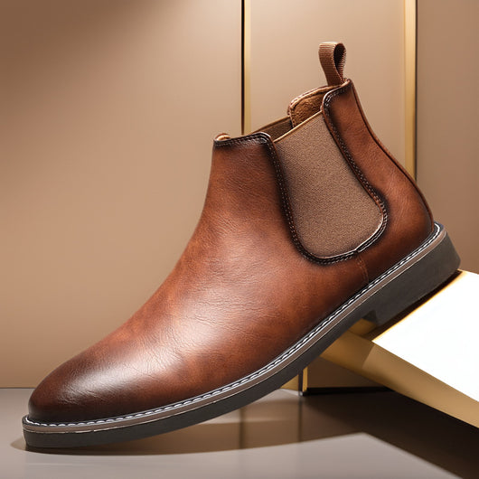 Botas de Cuero para Hombre Talla Grande con Punta Afilada - Image 4