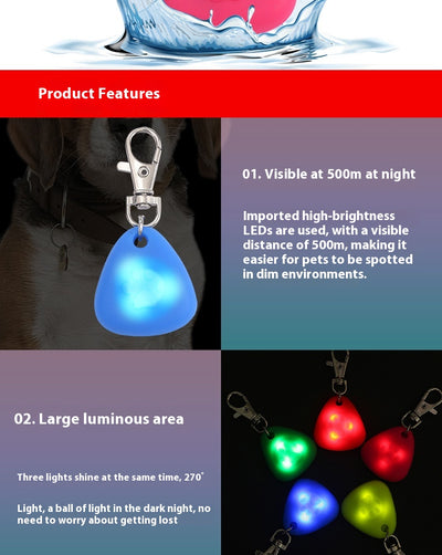 Colgante Luminoso Triangular de Silicona para Mascotas - Image 17