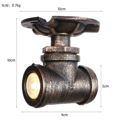 Lámpara de Techo Industrial con Tuberías de Hierro y Spot Ajustable - Image 5
