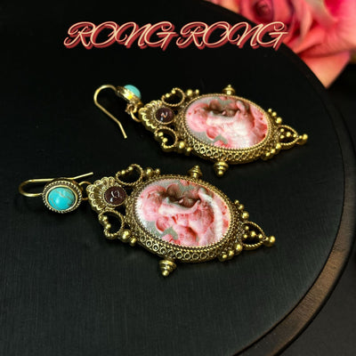 Aretes de Botón Elefante Retro Industrial Vintage - Image 4