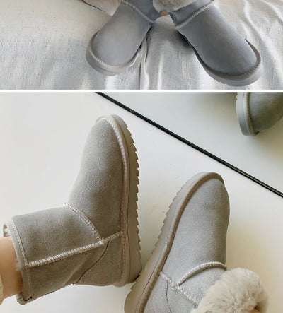 Botas de Nieve para Mujer con Plataforma de Cuero y Forro Polar - Image 19