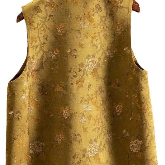 Chaleco de Satén Tejido Estampado Corte A para Mujer Talla Grande - Image 6