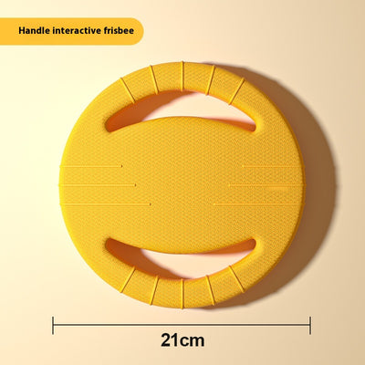 Yellow 7cm solid EVA dog toy ball with textured surface and dog silhouette graphic. - Image 11
