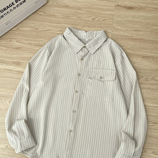 Chaqueta Camisa Manga Larga Retro para Hombre - Image 5