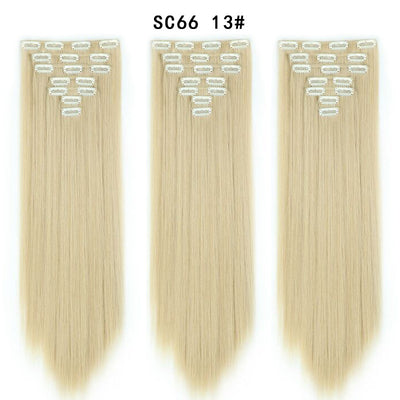 Set de Extensiones de Cabello con 16 Clips - Peluca de Fibra Sintética Premium - Image 13