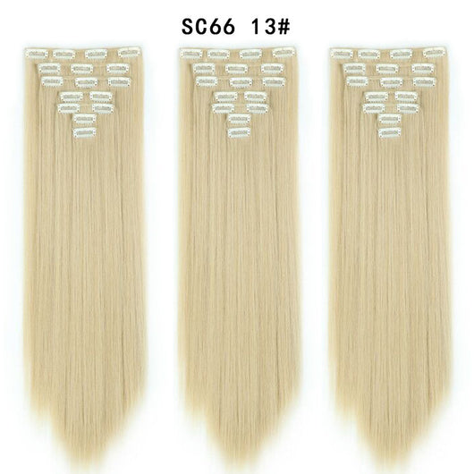 Set de Extensiones de Cabello con 16 Clips - Peluca de Fibra Sintética Premium - Image 13
