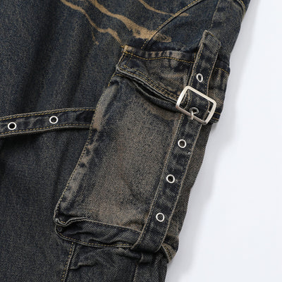 Pantalones Vaqueros de Calle Estilo Americano con Personalidad - Image 4