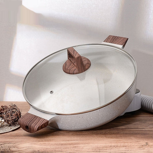 Olla para Sopa de Acero Inoxidable Gran Capacidad con Piedra de Arroz