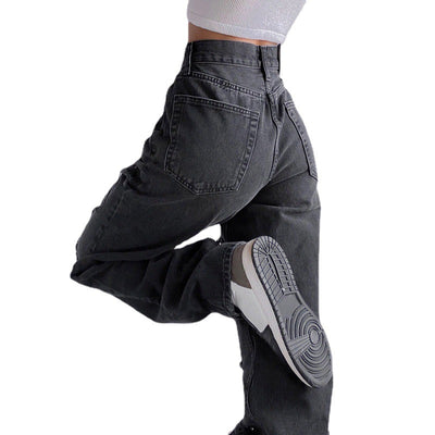 Jeans Rectos de Cintura Alta con Detalles Asimétricos - Image 7