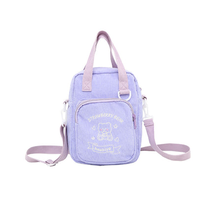 Bolso de Hombro Corduroy Soft Girl - Diseño Adorable y Funcional - Image 13