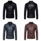 Chaqueta de Cuero para Motociclista - Diseño Slim Juvenil Hombre