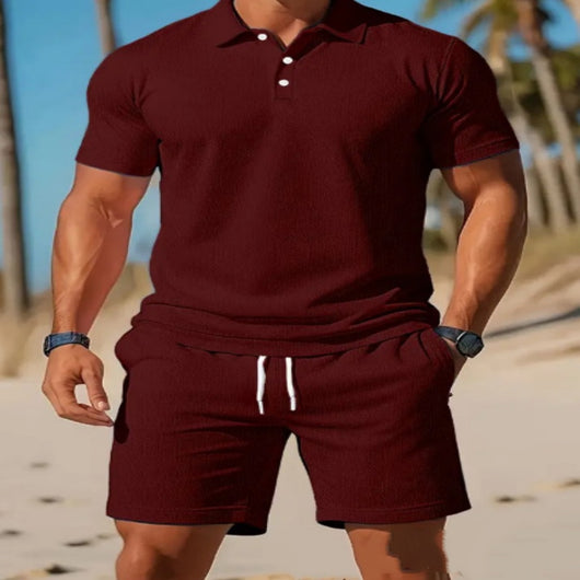Conjunto de Playera y Shorts Deportivos de Malla para Playa - Cómodo y Transpirable