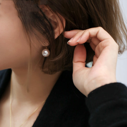 Aretes de Gancho con Perla de Agua Dulce Brillo Lunar - Image 7