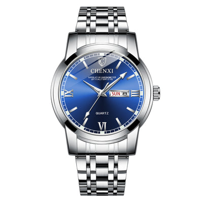 Reloj Acero Inoxidable Doble Calendario Luminoso Resistente al Agua - Image 12