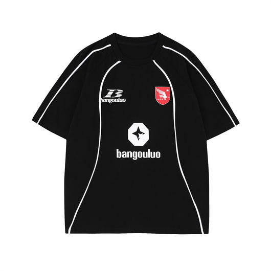 Camiseta Manga Corta Hombre Diseño Contraste Premium