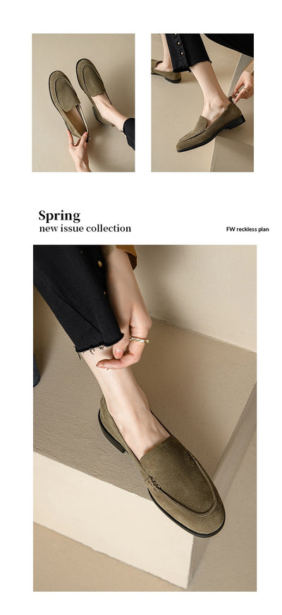 Zapatos Planos Mujer Otoño con Tacón Grueso y Punta Baja - Image 15
