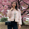 Cardigan Tejido Mohair Suave - Abrigo Largo de Manga Larga