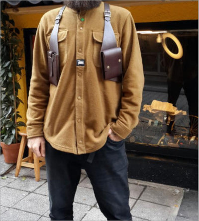 Bolso de Cuero para Hombro - Estilo Fotográfico Teatral