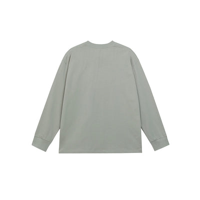 Camiseta Manga Larga Básica de Algodón Puro para Hombre - Image 30