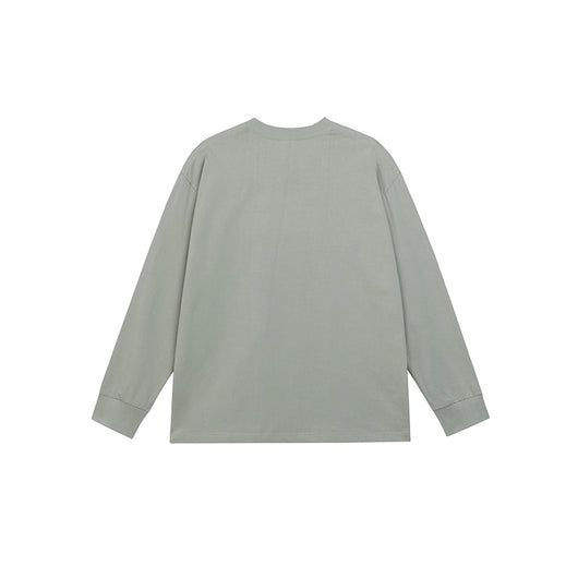 Camiseta Manga Larga Básica de Algodón Puro para Hombre - Image 30