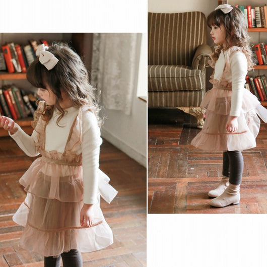 Playera Infantil Encaje y Plush Dos Capas Estilo Hada - Image 11