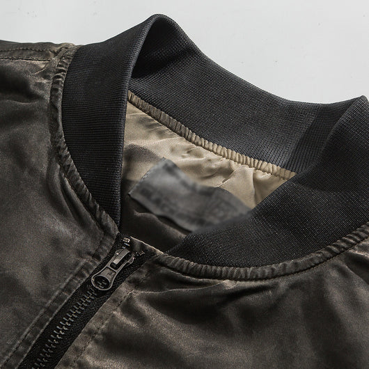 Chaqueta de Béisbol Vintage Desgastada para Hombre - Image 19