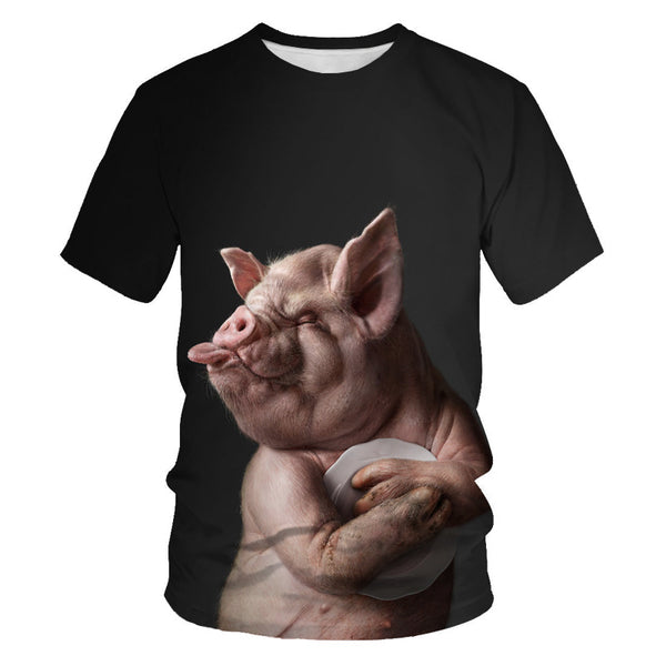 Playera Hombre Estampado 3D Oveja Digital