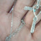 Infinity Love God We Trust Christian Cross Birthstone Crystal Pendant Necklace Colour Gems Zircon Heart Necklace Women Jewelry 4Style Ochain