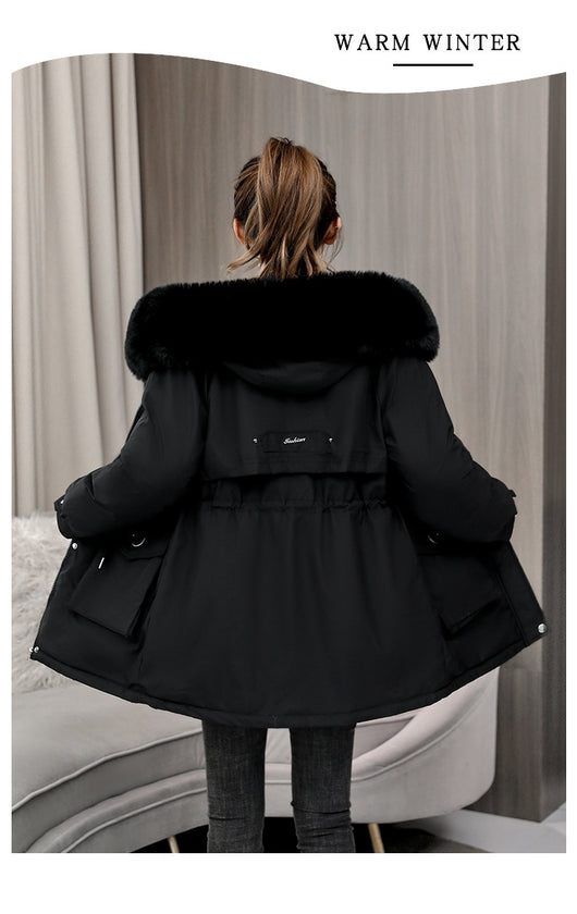 Abrigo Acolchado Elegante con Cuello de Piel y Forro de Terciopelo - Image 25