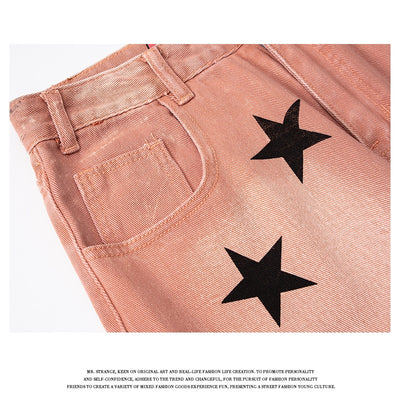 Pantalones Vaqueros Rectos Estilo Retro Americano con Detalles Rotos - Image 10