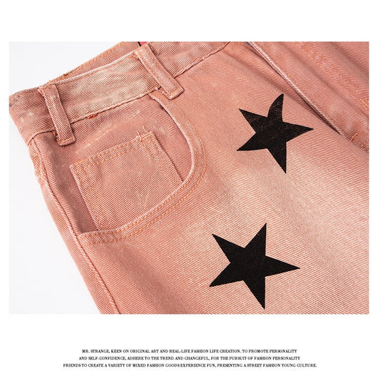 Pantalones Vaqueros Rectos Estilo Retro Americano con Detalles Rotos - Image 10