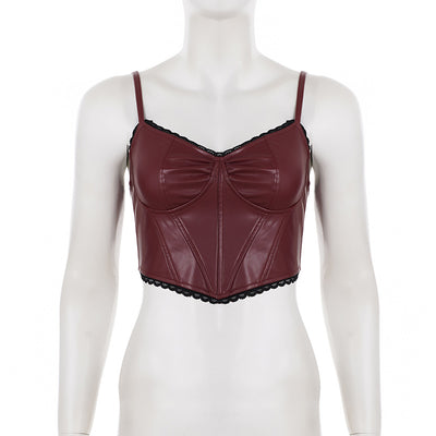 Camiseta Corsetería con Parches de Encaje Asimétrica - Image 19