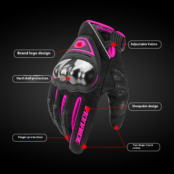 Guantes de Motocicleta Blindados con Pantalla Táctil y Protección Antigolpes