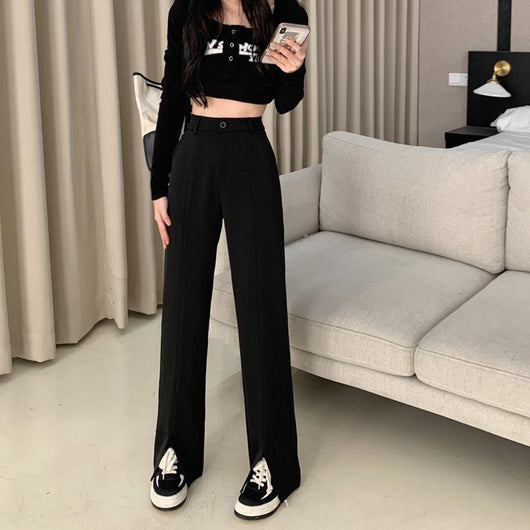 Pantalones de Traje Ancho y Suelto Chic para Verano - Image 9
