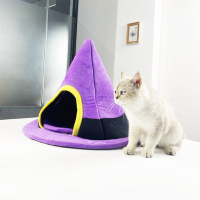 Cama Nido para Gatos Diseño Sombrero de Bruja Halloween - Image 12