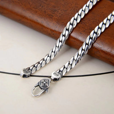 Collar Retro Hueso de Serpiente Lateral para Hombre - Image 12