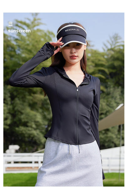 Chaqueta Yoga Ajustada UPF50 Protección Solar para Mujeres - Image 24