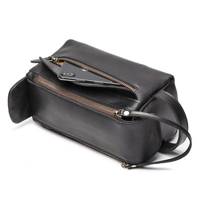 Bolsa Multifuncional de Cuero Estilo Retro para Hombre - Image 21