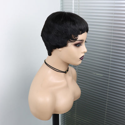 Peluca Corta Rizada Negra para Mujer - Image 5