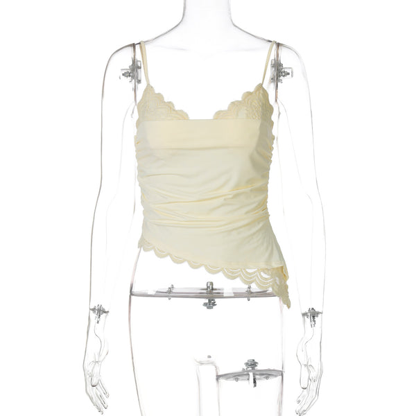 Blusa Escotada con Encaje y Tirantes Finos - Image 6