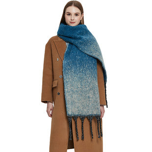 Bufanda Gruesa Jacquard con Lunares y Borlas - Image 32