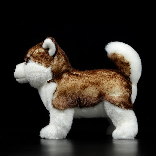 Peluche Husky Marrón Realista - Juguete de Simulación Premium - Image 10