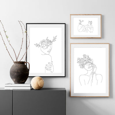 Cuadro Botánico Abstracto en Estilo Dibujo para Decoración del Hogar - Image 13