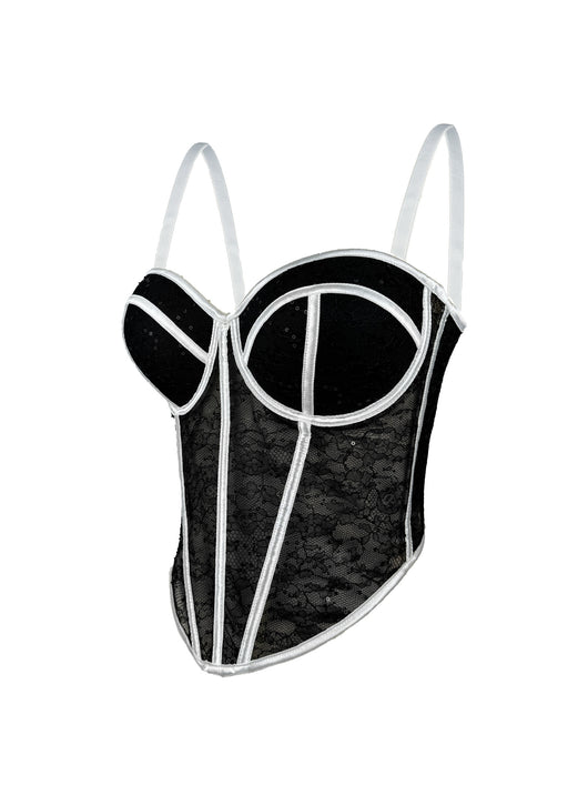 Camiseta de Malla Ajustada con Corsé de Ballenas - Cintura Ceñida y Efecto Modelador - Image 9