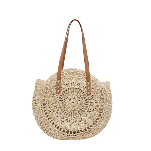Bolsa Tejida de Paja con Flores Caladas - Image 6