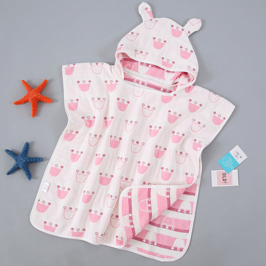 Capa de Baño Infantil con Capucha de Algodón Gasa Pura - Image 21